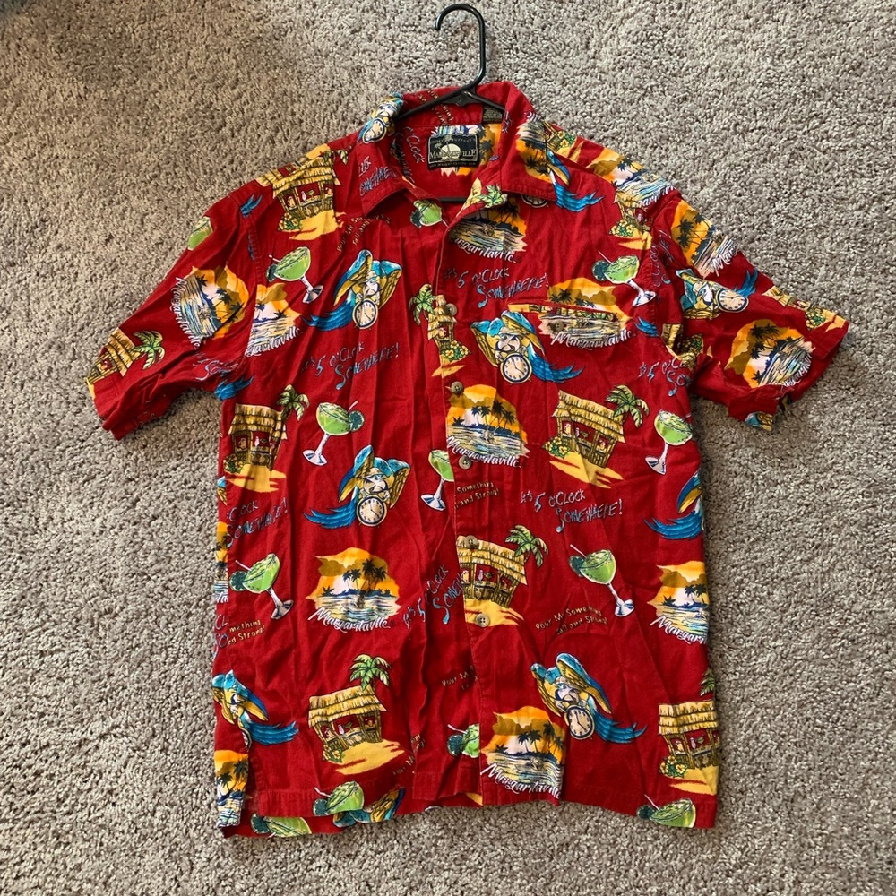 Margaritaville Large Tropical Button Up Shirt